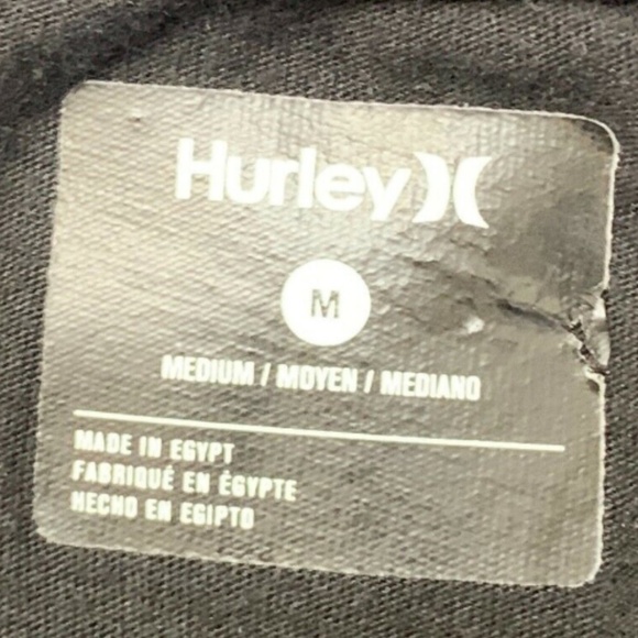 Hurley Mens Surf Graphic Tee Sz M Aloha Only Since 99 Palm Tree Black #256J - Picture 4 of 7